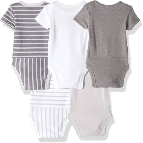 Miniatura 2 de Hanes Baby Bodysuits Ultimate Flexy Short Sleeve for Boys Girls 5-Pack