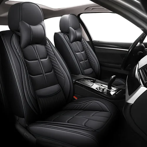 Miniatura 11 de URINOVET Funda de asiento de automóvil para Mercedes-Benz GLS 450 2017-2023, funda de asiento delantero y trasero de 5 plazas, fundas de asiento