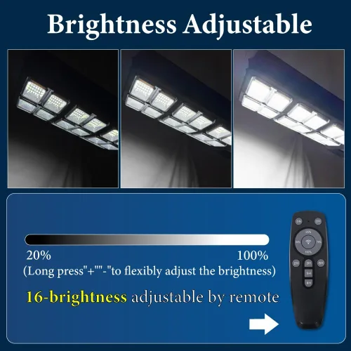 Miniatura 2 de Farolas solares impermeables para exteriores, 6000 W, del atardecer al amanecer, luz solar de estacionamiento con poste de lámpara, sensor