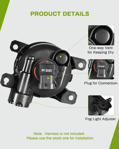 Miniatura 3 de AUTOSAVER88 Luces antiniebla compatibles con 16-18 2016 2017 2018 piloto de repuesto de luz antiniebla, lámparas antiniebla con bombilla H11 12V 55W