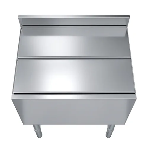 Miniatura 9 de AmGood 18.5 in. x 24 in. Cubo de hielo debajo de la barra con tapa deslizante NSF Baúl de hielo de acero inoxidable con tapa deslizante