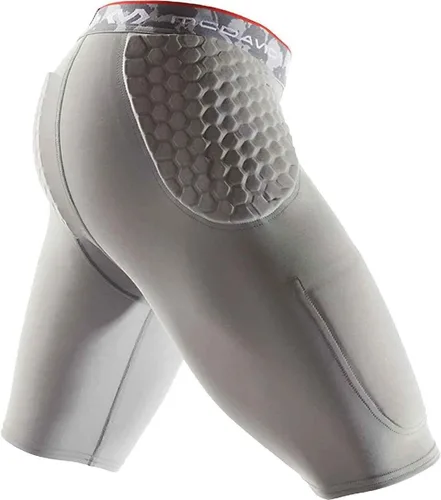 Miniatura 3 de McDavid - Pantalones cortos de compresión para hombre, faja acolchada para fútbol, 3 almohadillas HEX, protección para caderas y coxis con bolsillo