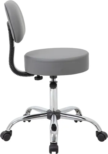 Miniatura 9 de Taburete médico Boss Office Products, cómodo, en color beige, Tela, Gris