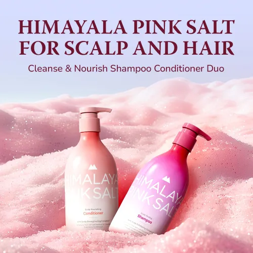 Miniatura 2 de HIMALAYA PINKSALT Juego de champú y acondicionador, juego de cuidado clarificador y nutritivo para el cuero cabelludo con picazón y cabello seco