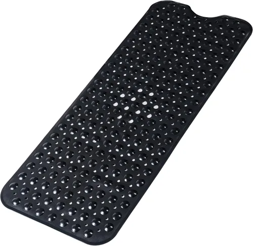 Miniatura 10 de Tapetes para bañera y ducha, tapete de baño antideslizante de 28 x 15 pulgadas, tapete para bañera lavable a máquina con ventosas y orificios
