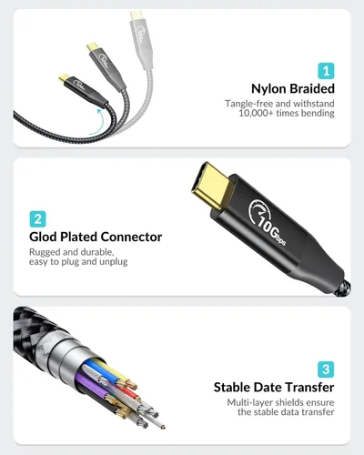 Miniatura 4 de PHIXERO Adaptador USB-C a USB-A, 10Gbps, compatible con MacBook, iPad Pro, Samsung Galaxy