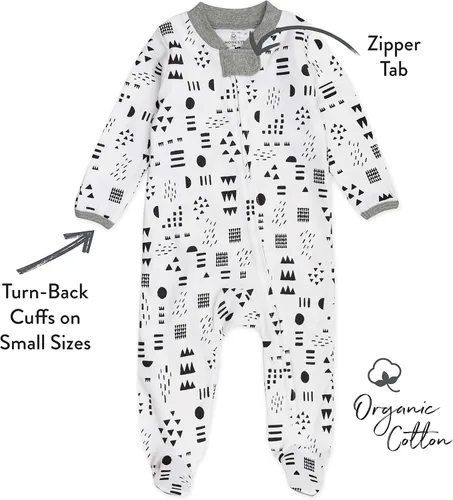 Miniatura 4 de HonestBaby Baby Sleep N' Play - Pijama de algodón orgánico con cremallera frontal y pies