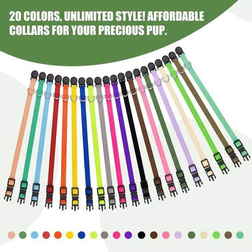 Miniatura 3 de 20 collares para cachorros para litera, collares de cachorros para cachorros pequeños, collar de identificación de nailon, collares de arena