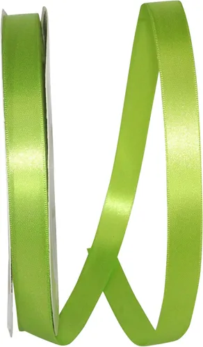 Reliant Ribbon 5000-042-03C Cinta de satén de doble cara Allure DFs, 5/8 pulgadas x 100 yardas, color verde manzana