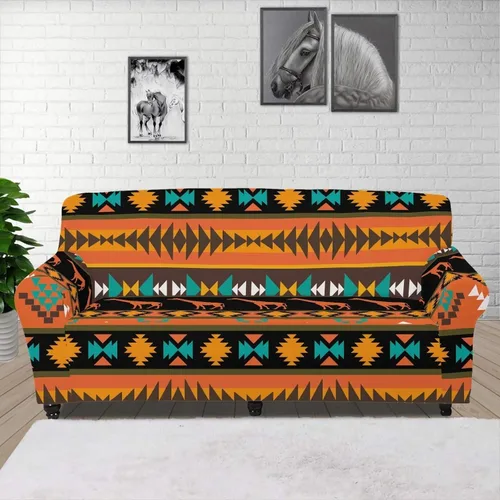 Miniatura 102 de Fundas aztecas para sofá, lavables e impermeables, fundas elásticas para sofás y sofás, a prueba de polvo, fundas elásticas para sofá de 1 cojín