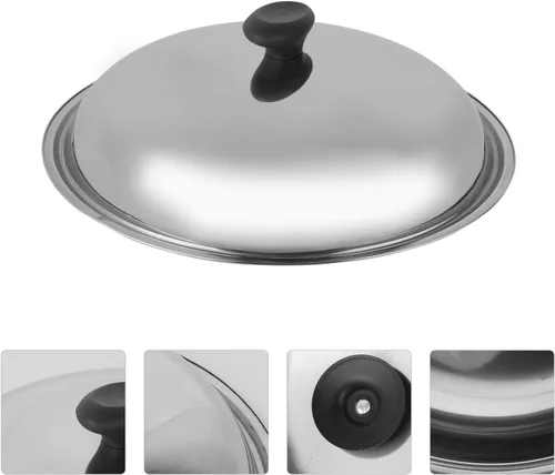 Miniatura 9 de Cubierta de olla de acero inoxidable Tapa de cocción anti-quemaduras, herramienta de cocina multiusos para sartén Olla evita salpicaduras de aceite