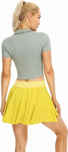 Miniatura 2 de icyzone Polo corto de manga corta para mujer, para entrenamiento, golf, tenis