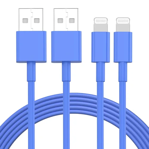 Miniatura 14 de 2 paquetes de 6 pies de cable cargador para iPhone, [Certificado MFi de Apple] cable cargador largo para iPhone de 6 pies, cable Lightning a USB