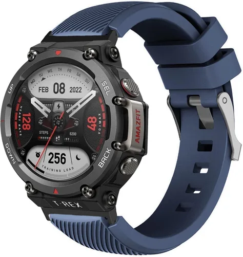 Miniatura 3 de Lamshaw Correa compatible con Amazfit T-Rex 2, correa de silicona de repuesto suave con hebilla de acero inoxidable compatible con Amazfit T-Rex 2 2