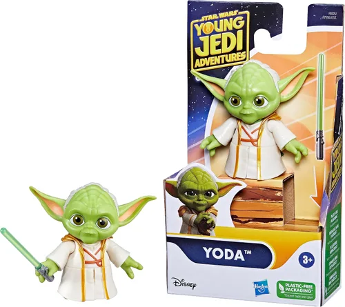 Miniatura 8 de Star Wars: Young Jedi Adventures Yoda Figura de acción, juguetes de 3 pulgadas de alto, juguetes preescolares para niños y niñas de 3 años