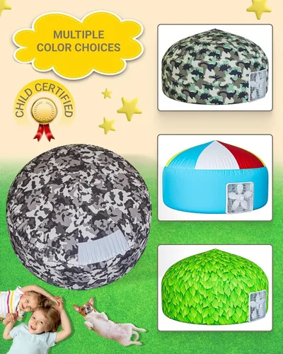 Miniatura 6 de Skywin Tienda de campaña de camuflaje Shadow Fort Air para niños (77 x 50 pulgadas) se construye en 30 segundos, tiendas de campaña para niños