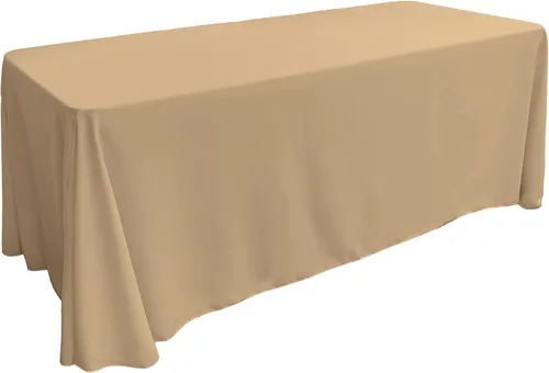 Miniatura 150 de LA Linen Mantel rectangular lavable de popelín de poliéster, resistente a las manchas y a las arrugas, cubierta de mesa 60x84, mantel de tela