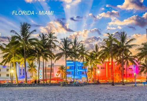 Miniatura 2 de Imanes para refrigerador de Florida USA United States (1 pieza, estilo: Delray Beach #FL116)