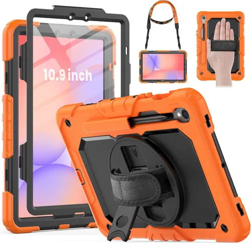 Miniatura 11 de HXCASEAC Funda para Samsung Galaxy Tab A8 de 10.5 pulgadas, protectora con protector de pantalla, correa de mano, soporte para bolígrafo, resistente