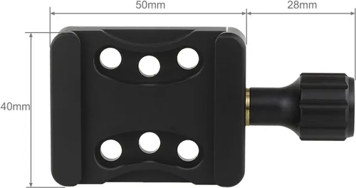 Miniatura 5 de Haoge CP-20 - Soporte de adaptador de abrazadera de tornillo con tres pares de agujeros de 0.787 in para sistema de soporte de bricolaje con placas