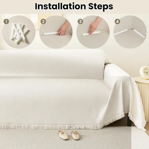 Miniatura 6 de Funda para Sillón de Sofá de Chenilla Lavable Protector de Muebles Funda para Sofá Reclinable de 1 Pieza Cojín Resistente a Manchas Funda para Silla