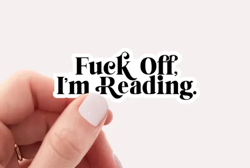 Miniatura 2 de Fuck Off I'm Reading - Pegatina divertida para libros electrónicos, calcomanías para amantes de los libros, pegatina divertida, regalo de libro
