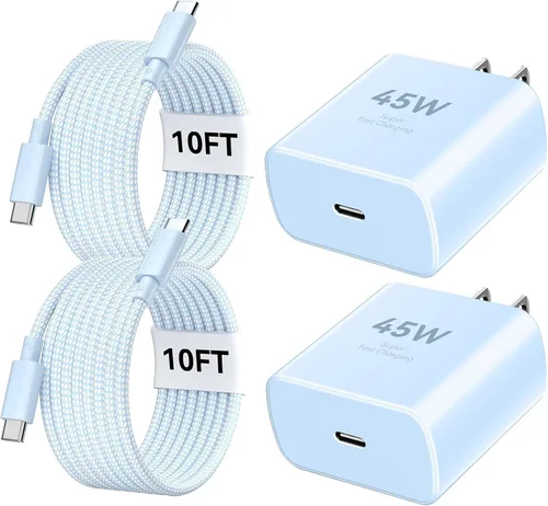Miniatura 17 de Cargador USB C súper rápido de 45 W para iPhone 17 16 Pro Max, cargador de iPhone de 10 pies de largo, cable de carga rápida para iPhone 17 16 Pro