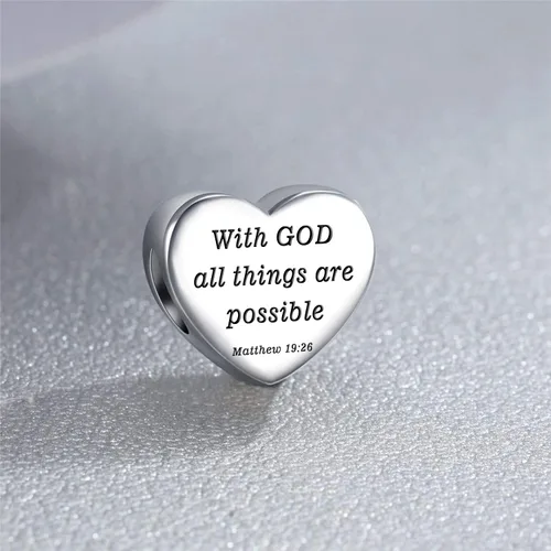 Miniatura 3 de MUERDOU Dije de corazón, pulsera cristiana con versículo bíblico para oración, fe, religiosa, regalos para mujeres