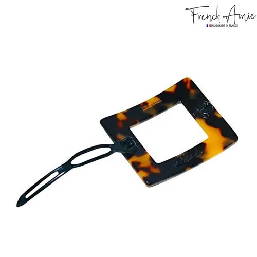 Miniatura 2 de French Amie Squared Tokyo - Pasador de pelo pequeño hecho a mano, acetato de celuloide, sin metal, para mujer