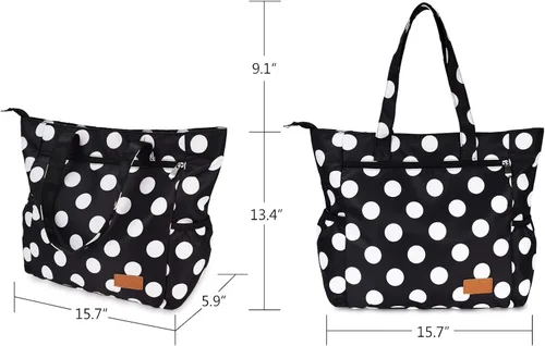 Miniatura 22 de CLOUDMUSIC Bolsa de hombro para enfermeras, profesores, trabajo, gimnasio, viajes, playa, mujeres, con gran capacidad, impermeable