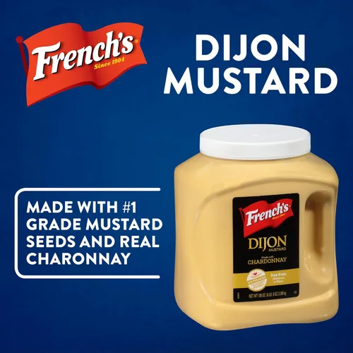 Miniatura 4 de French's Dijon Mostaza, 105 onzas, una botella de 105 onzas de mostaza Dijon con chardonnay, perfecta para crear lados exclusivos y recetas