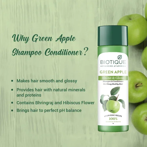 Miniatura 4 de Biotique Fresh Daily Purifying Champú y acondicionador - Manzana Verde 6.4 fl oz