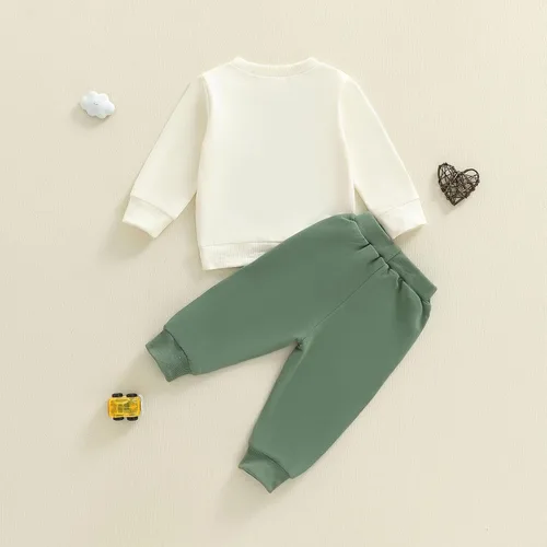 Miniatura 180 de Adobabirl Conjunto de sudadera y pantalones de Halloween para bebé, sudadera y pantalones con parche de calabaza para Halloween, otoño, ropa de bebé