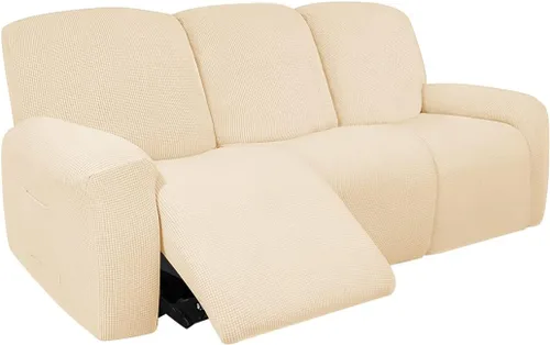 Miniatura 41 de vctops Fundas elásticas resistentes al agua, para sofá reclinable, suaves y lisas, con correa elástica antideslizante, protector de muebles