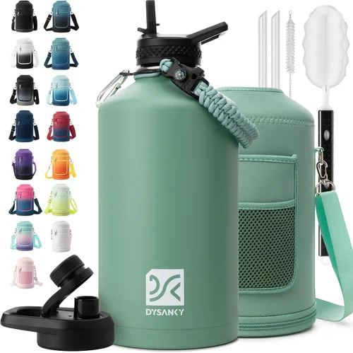 Miniatura 119 de DYSANKY Botella de agua aislada de 32 onzas, metal al vacío de acero inoxidable grueso, jarra de agua deportiva portátil para gimnasio y senderismo