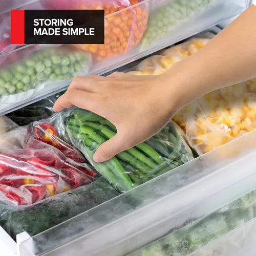 Miniatura 6 de Bolsas de almacenamiento de alimentos de 1 galón con lazos giratorios (225 unidades) bolsas de almacenamiento a granel para congelador