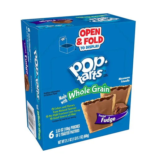 Kellogg's Pop-Tarts - Pasteles tostadores de desayuno hechos con grano entero, caramelo esmerilado, 21.1 onzas (72 unidades)