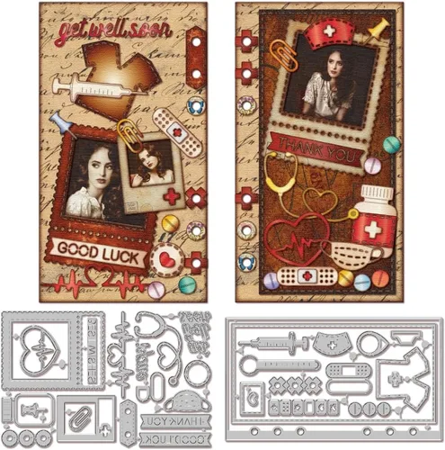 Miniatura 10 de GLOBLELAND Troqueles de corte de página de mariposa para hacer tarjetas, troqueles de corte de borde desgarrado para bricolaje, álbumes de recortes