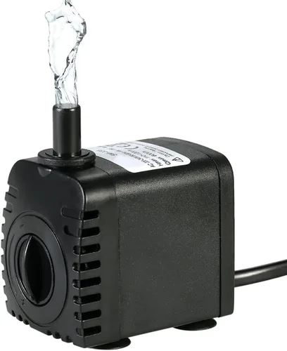 Decdeal Bomba de agua, AC110V 8W Bomba de agua sumergible para acuario, fuentes de mesa, estanque, jardines de agua y sistemas hidropónicos con 2