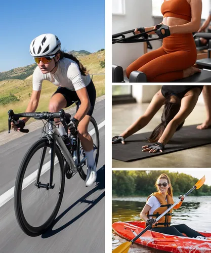 Miniatura 6 de sunnex Guantes de gimnasio para mujeres y hombres, entrenamiento sin dedos para levantamiento de pesas, ligeros y transpirables para deportes