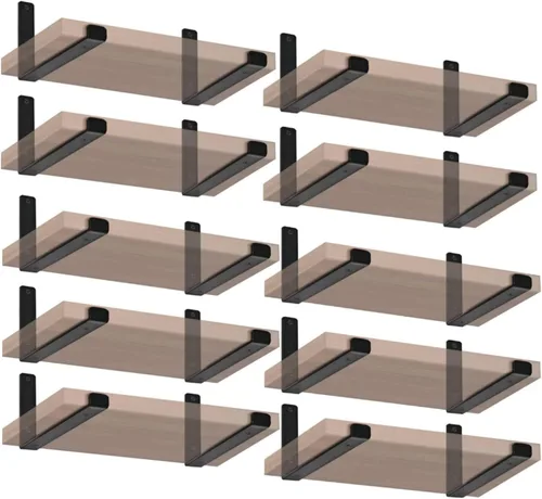 Paquete de 20 soportes de estante de labio J de 5.5 pulgadas de largo x 4 pulgadas de alto x 1.5 pulgadas de ancho, soportes de estante de pared