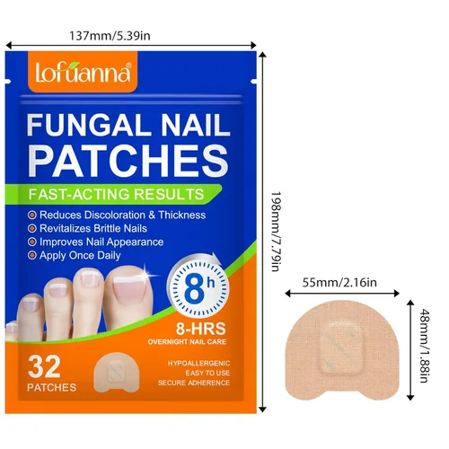 Miniatura 9 de Cuidado de uñas extra fuerte – 32 piezas de parches de uñas nocturnos, cuidado de uñas durante la noche para una apariencia saludable, 8 horas