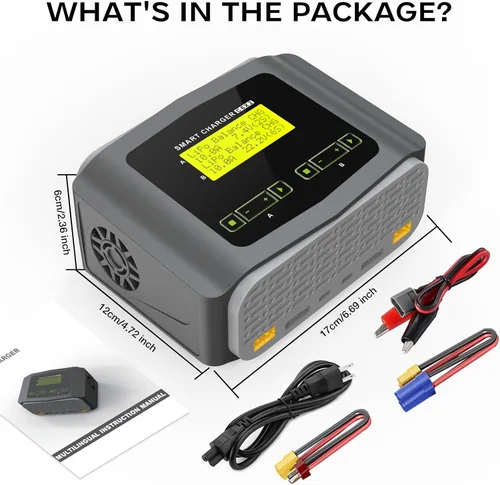 Miniatura 6 de Cargador de batería dual lipo 1S-6S RC Cargador de batería de coche 240W 10A Balance Cargador de descarga para LiPo/Li-ion/Vida (1-6s)