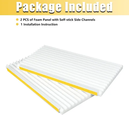 Miniatura 8 de Paneles de aislamiento de espuma para aire acondicionado de ventana, 17 x 9 x 7/8 pulgadas, kit de paneles aislados laterales para ventanas, paquete