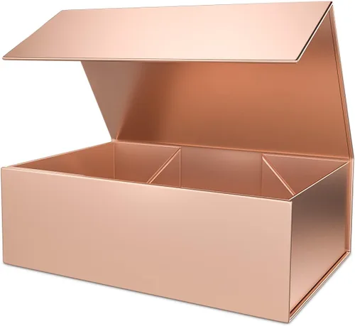 Caja de regalo de 12 x 6 x 4 pulgadas con tapa de cierre magnético, caja de regalo para regalos, cajas de regalo de dama de honor, bonita caja de