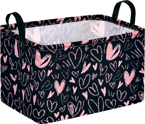 Miniatura 25 de MAIZMZ Cesta de almacenamiento rectangular vacía, organizador de almacenamiento impermeable de béisbol, cestas plegables con asas para mujeres