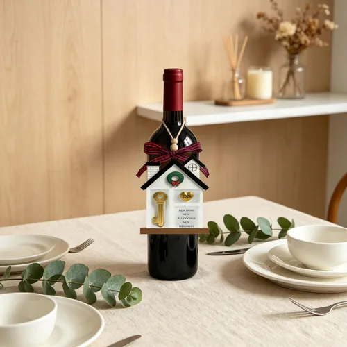 Miniatura 4 de 2026 New Home Ornament, Wooden New House New Beginning Ornament Housewarming Gifts for New Home, New House Presents for Women Couple, Ideal New