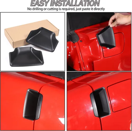 Miniatura 6 de Lcojicep Cubierta decorativa de ABS para manija de puerta, compatible con Corvette C6 2005-2013, cubierta de cuenco para manija de puerta exterior