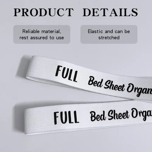 Miniatura 3 de 6 bandas elásticas para organizar sábanas, organizadores de sábanas, organizadores de sábanas, bandas elásticas para ropa de cama (completo)