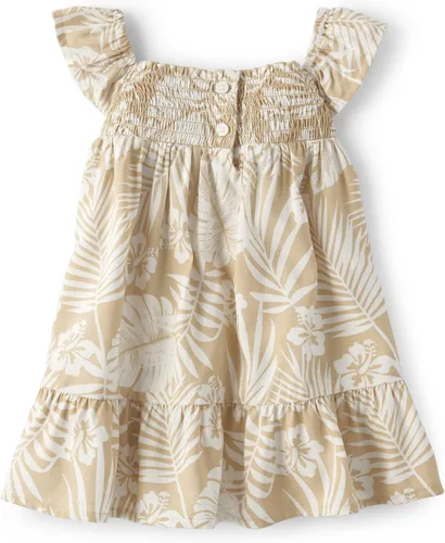 Miniatura 2 de The Children's Place Vestidos para bebés niñas y recién nacidos, estampado de palma crema, 3-6 meses, Estampado De Palma Crema